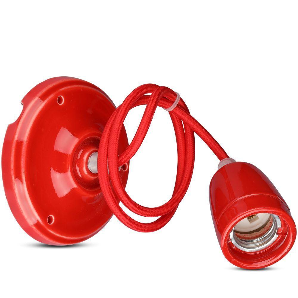 VT-7998 HIGH FREQUENCY PORCELAIN LAMP E27 HOLDER-RED