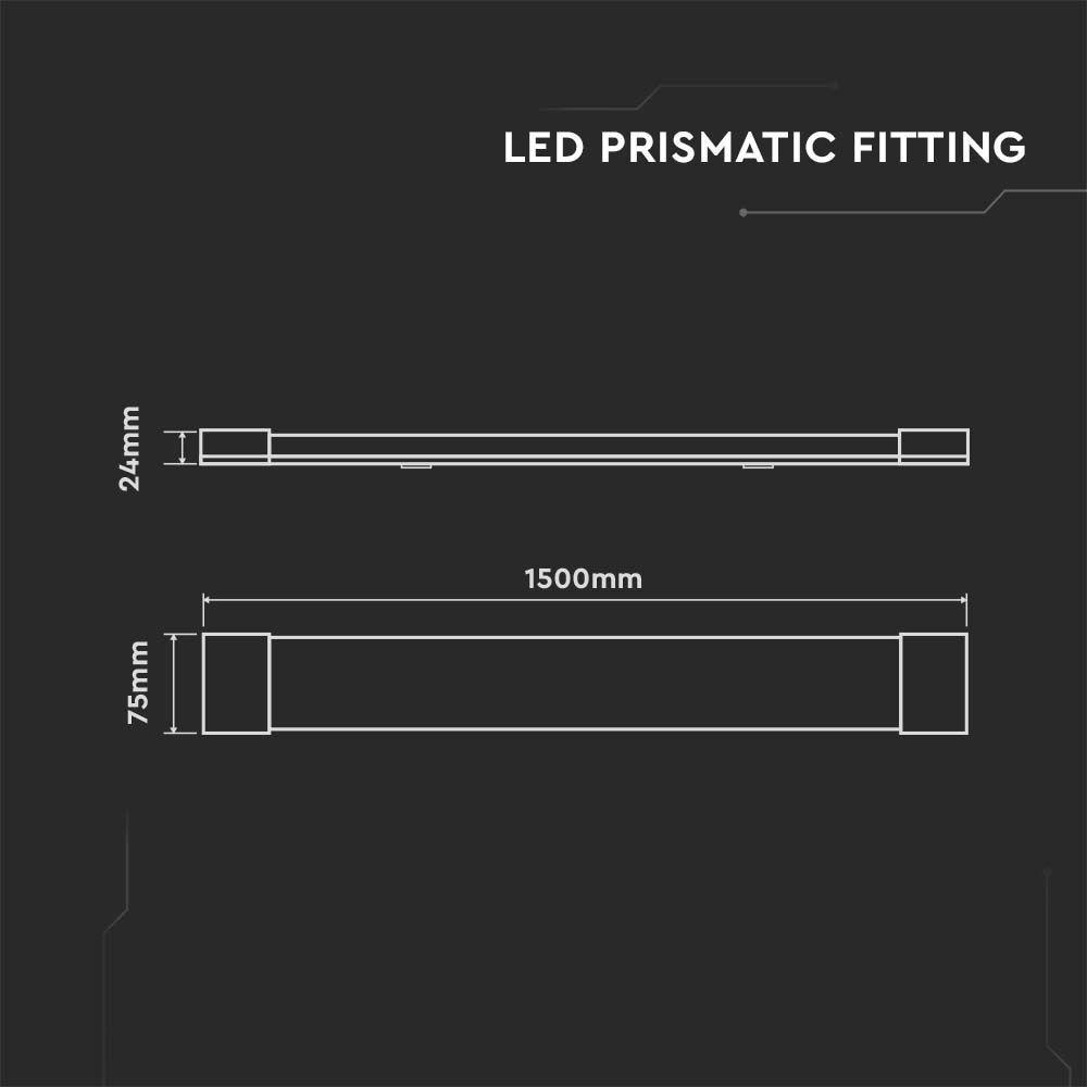 VT-8-50 50W LED GRILL FITTING 150CM SAMSUNG CHIP 4000K