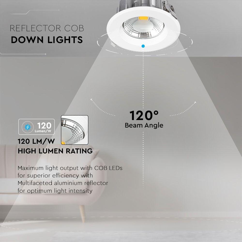 VT-26301 30W LED REFLECTOR COB DOWNLIGHTS 6400K (120LM/W)