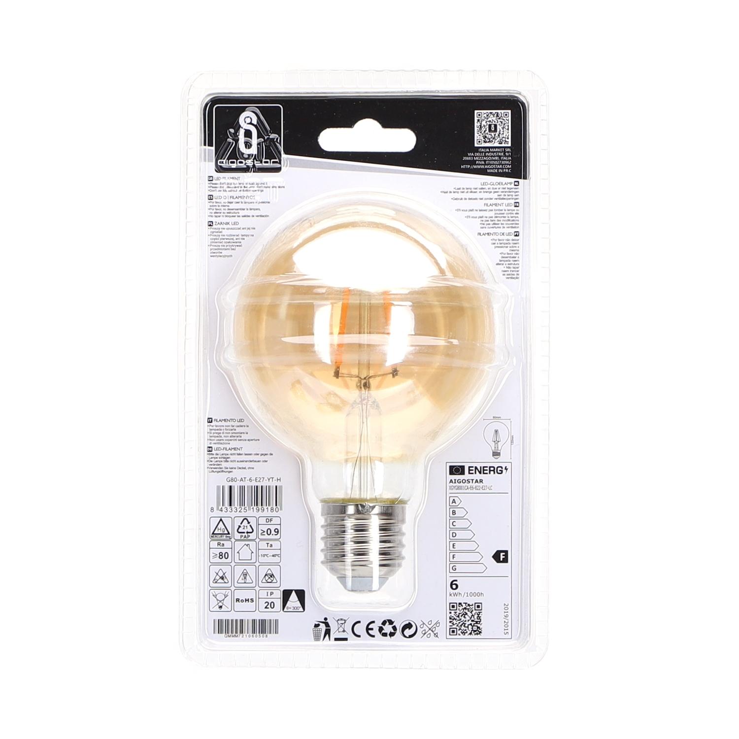 LED filament lamp G80