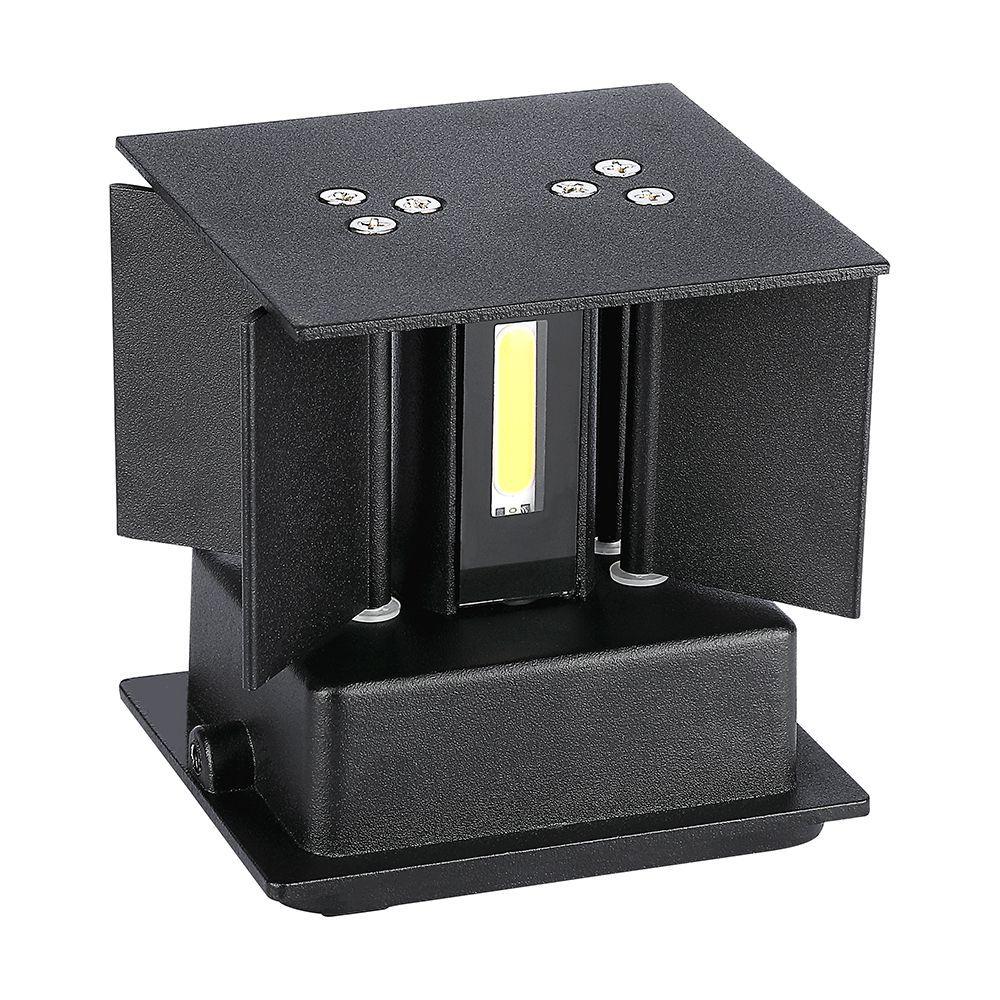 VT-759-12 11W WALL LAMP BRIDGELUX CHIP 4000K BLACK SQUARE