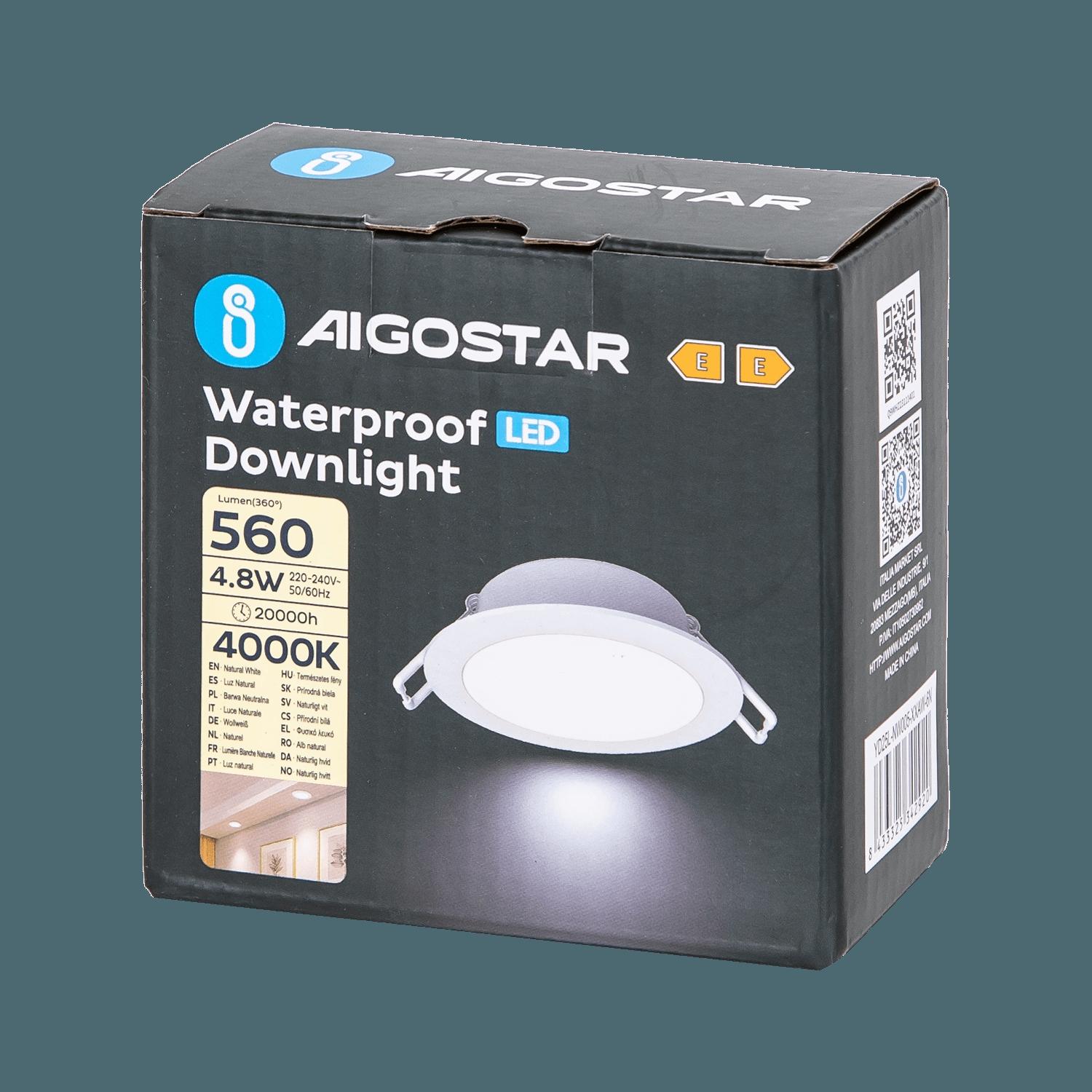 IP65 waterproof downlight 4.8W 4000K 1pc