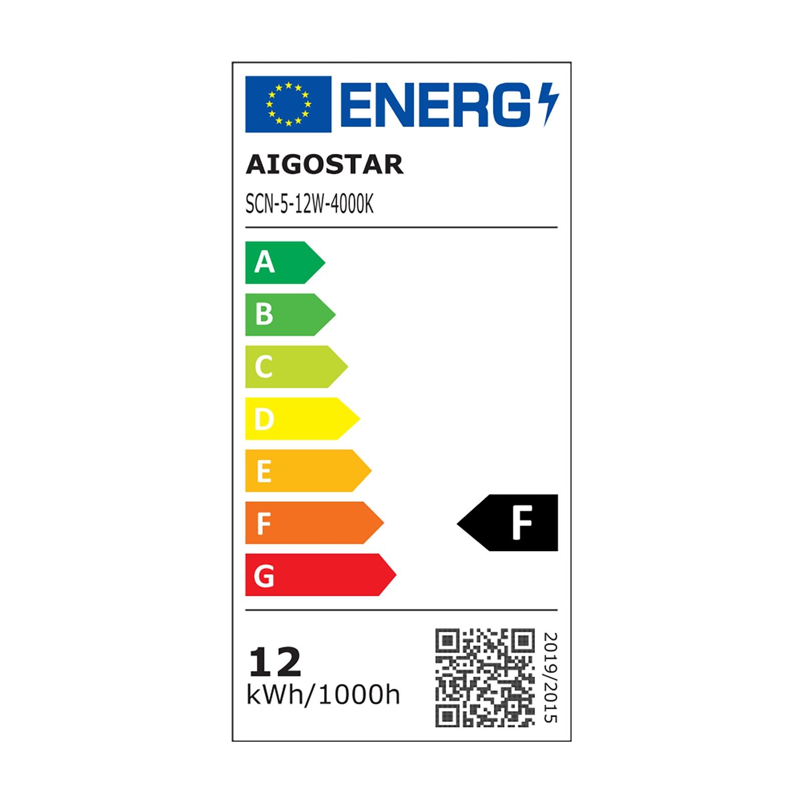 E6 LED  Surface-mounted Square Downlight 12W Natural Light