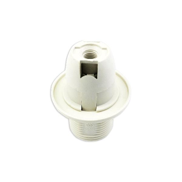 E14 Plastic Spring Terminal Lamp Holder White