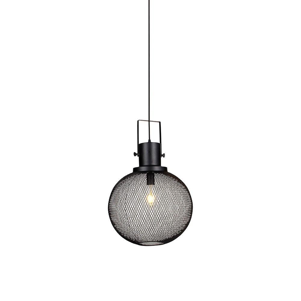 VT-7332 BLACK METAL GLOBE MESH PENDANT LAMP D:300-E27