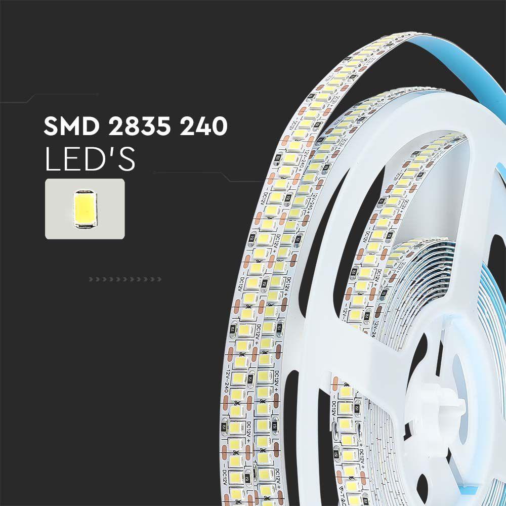 20W Taśma LED, Barwa:4000K, HIGH LUMEN, IP20, Rolka:5m, VTAC, SKU 212165