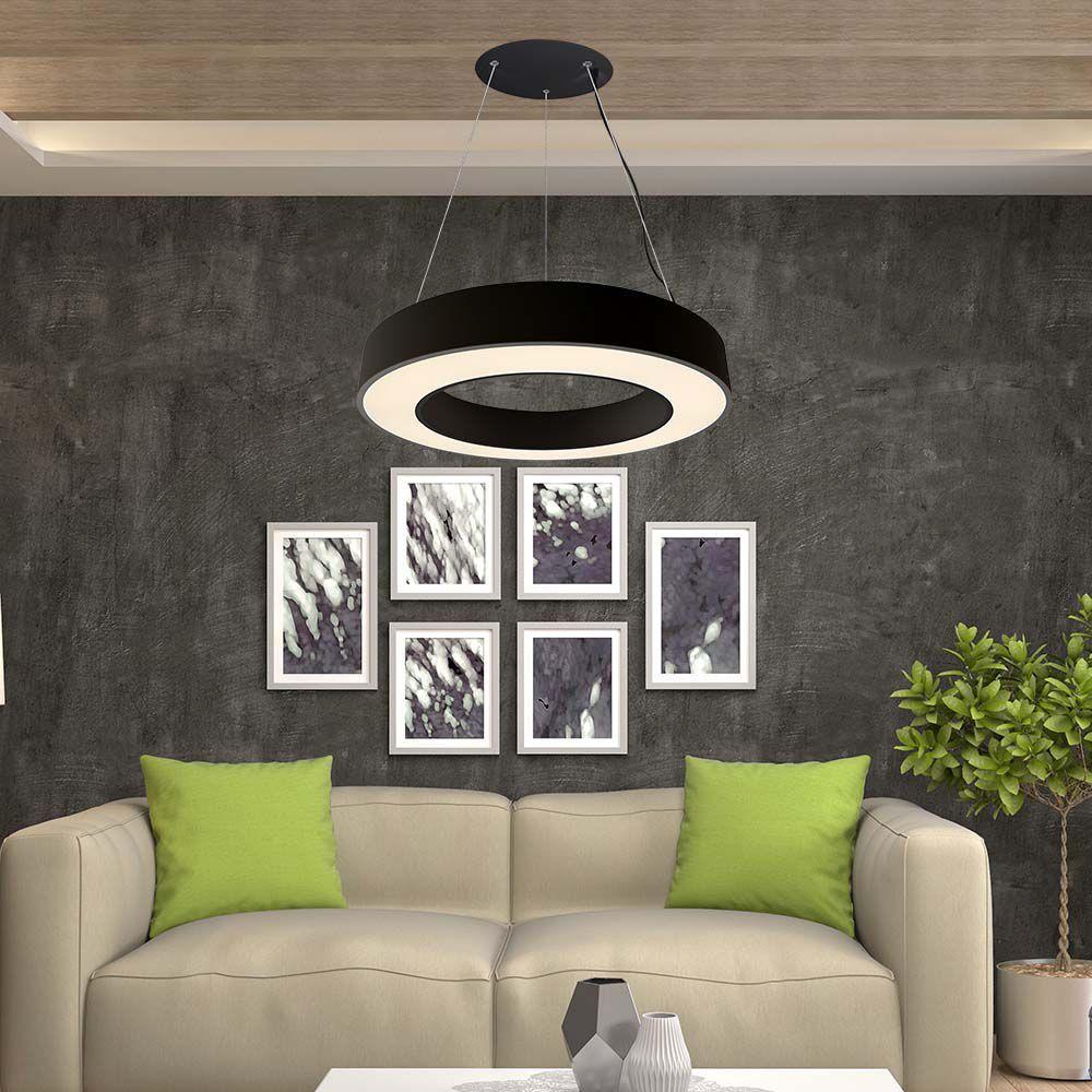 VT-7760 50W LED DESIGNER HANGING LIGHT TRIAC DIMMABLE 4000K BLACK