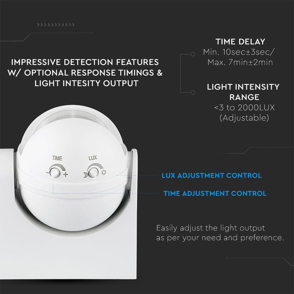 VT-8003 INFRARED MOTION SENSOR, IP44 (MAX:300W LED)