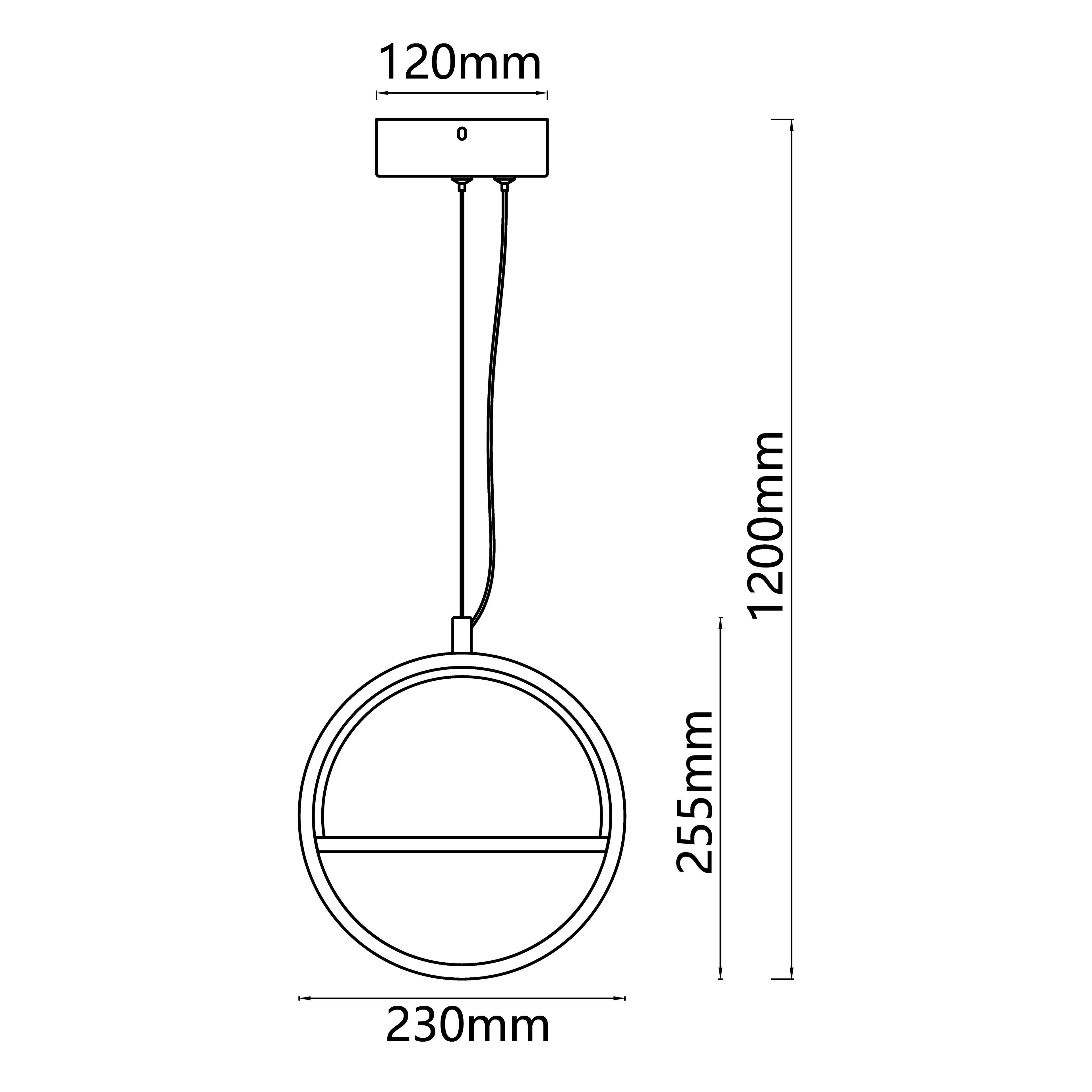 Aluminiowa lampa wisząca 13.5W 6500K