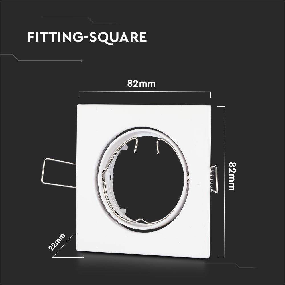 VT-779 GU10 FITTING SQUARE WHITE