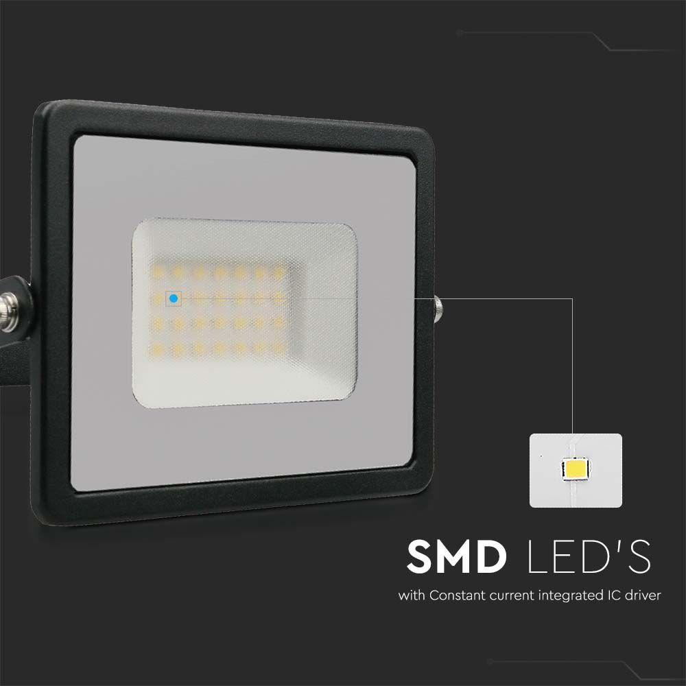 30W Naświetlacz LED SMD, Barwa:4000K, Obudowa: Czarna, VTAC, SKU 215953