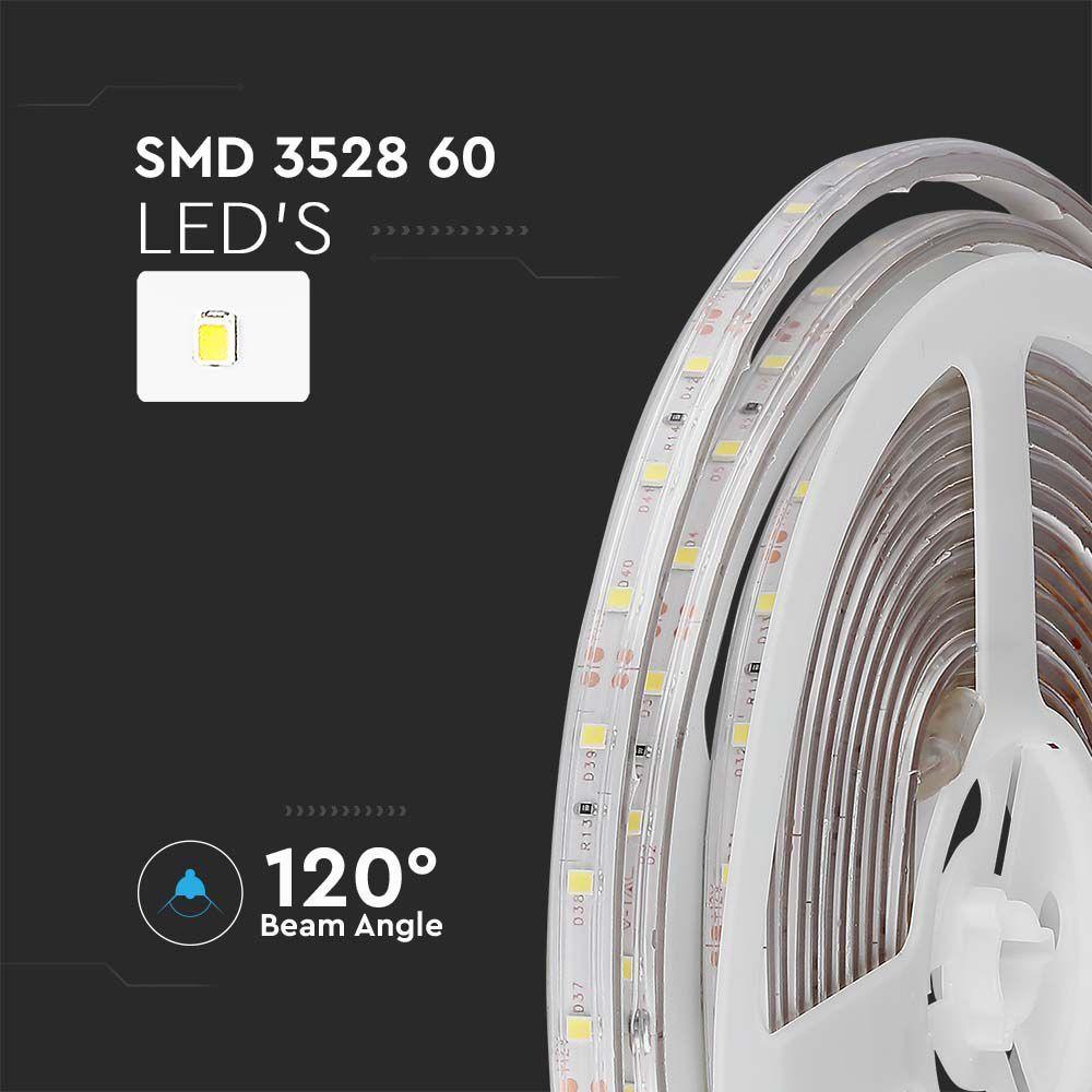 3.6W Taśma LED, Barwa: Zielony, IP65/ Rolka:5m, VTAC, SKU 212034