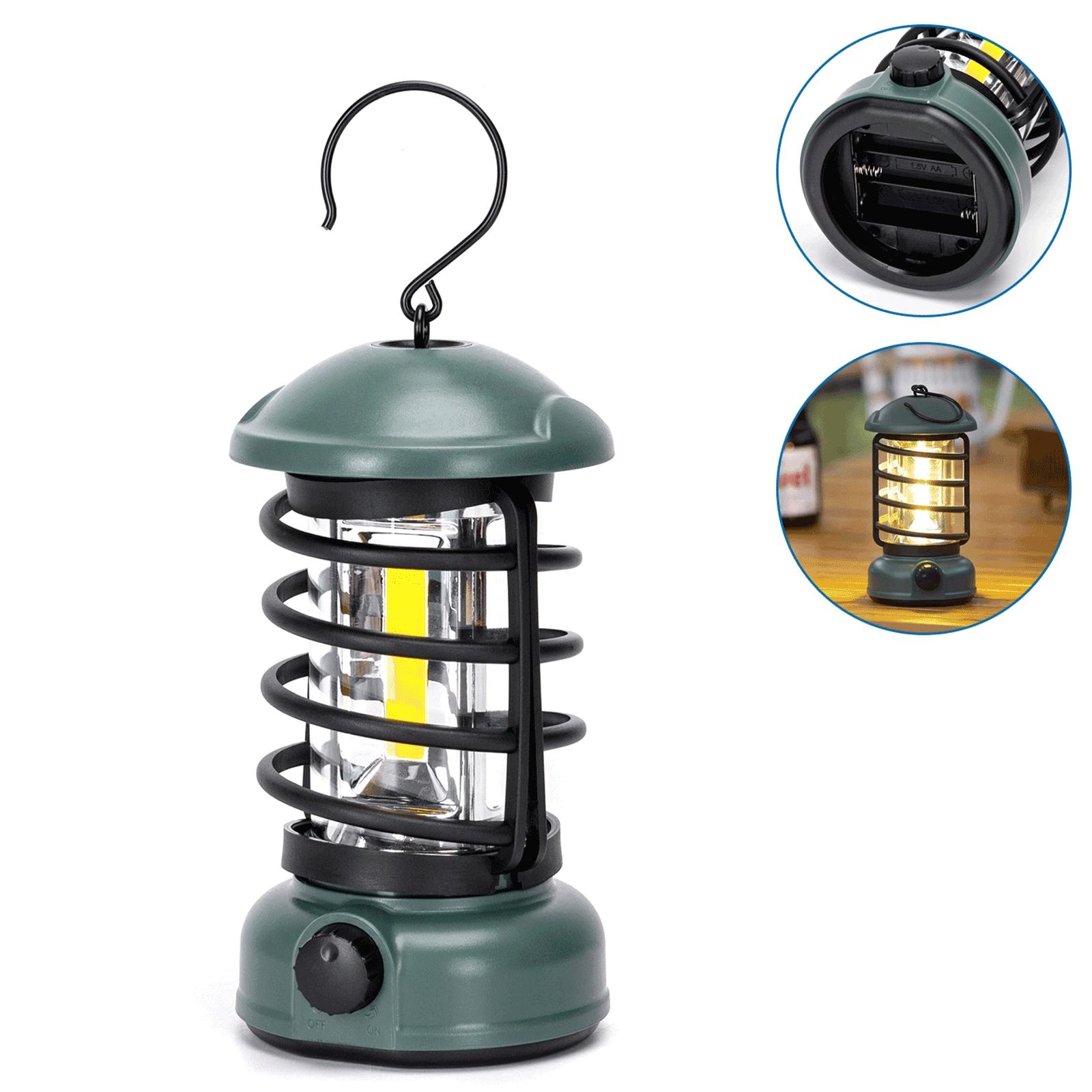 Camping lantern dimmable with knob 3AA batteries