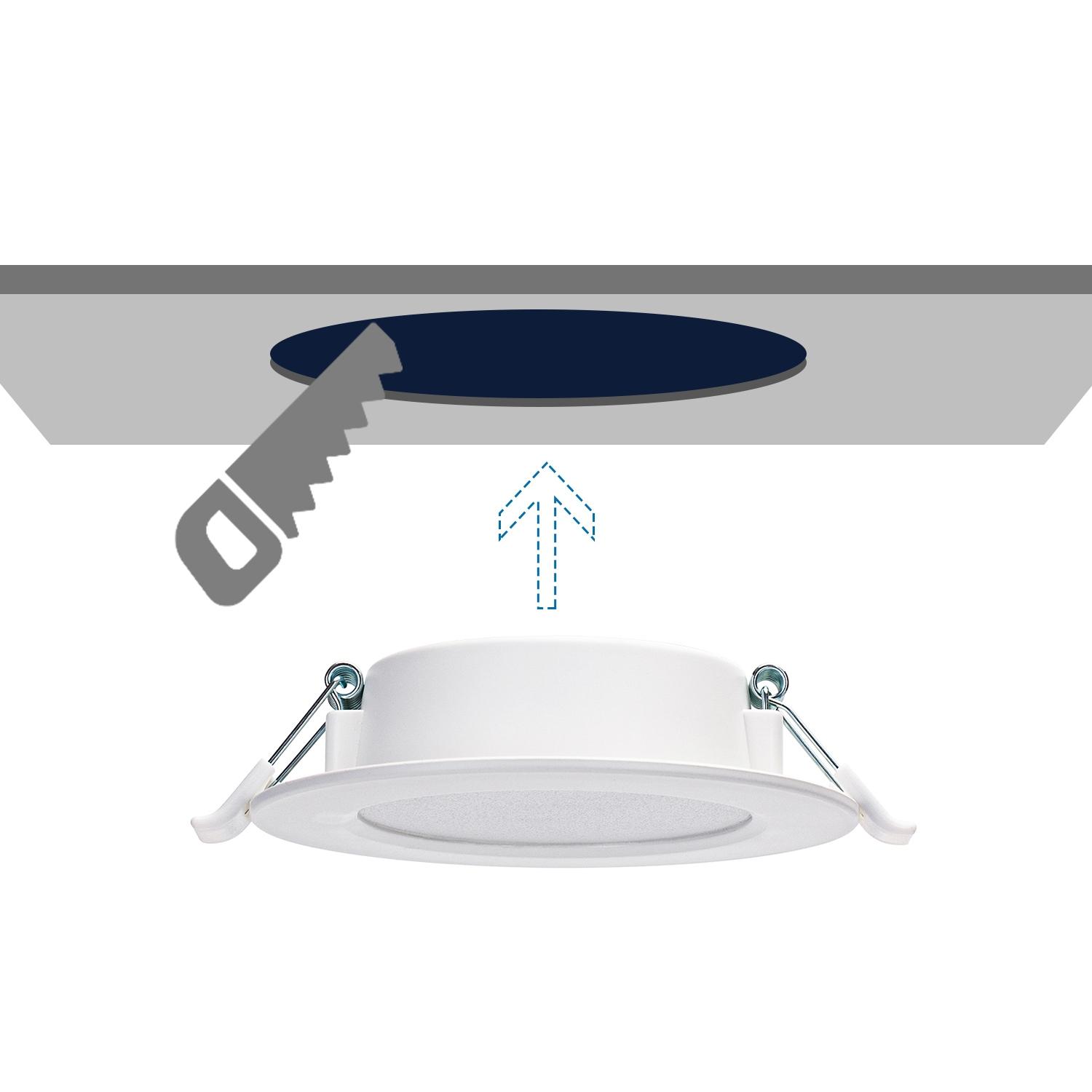 E6 LED  Flush-mounted Round Downlight 4W Natural Light