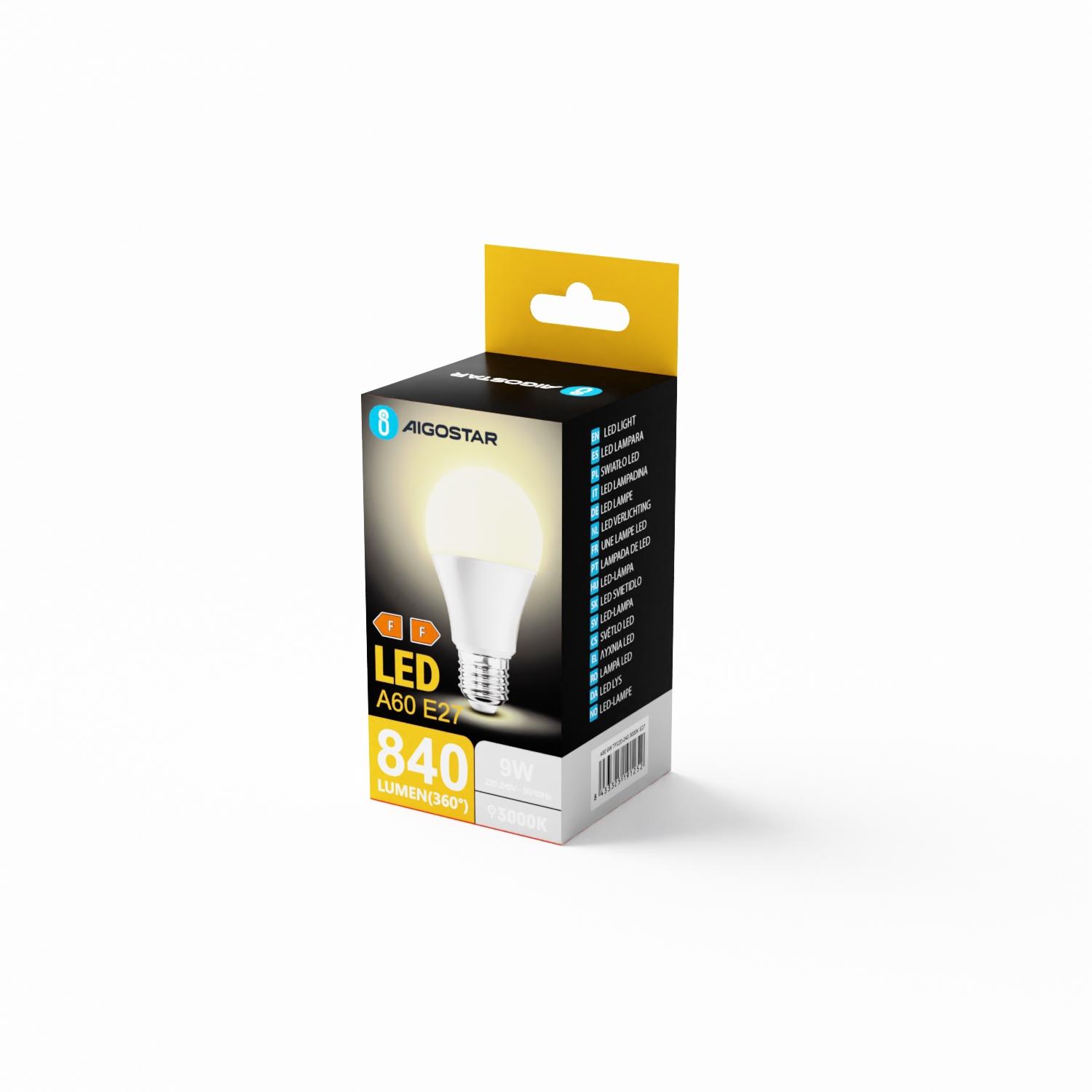 LED E27 A60 9W