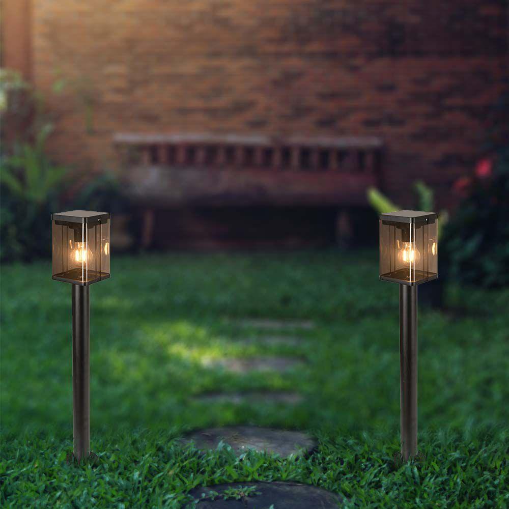 VT-1134 2.5W LED SOLAR BOLLARD LAMP E27 WITH MICROWAVE SENSOR 3000K IP54