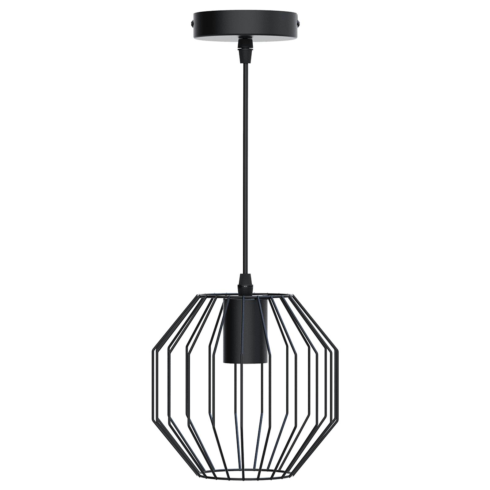 Pendant light with iron frame ( Steel )