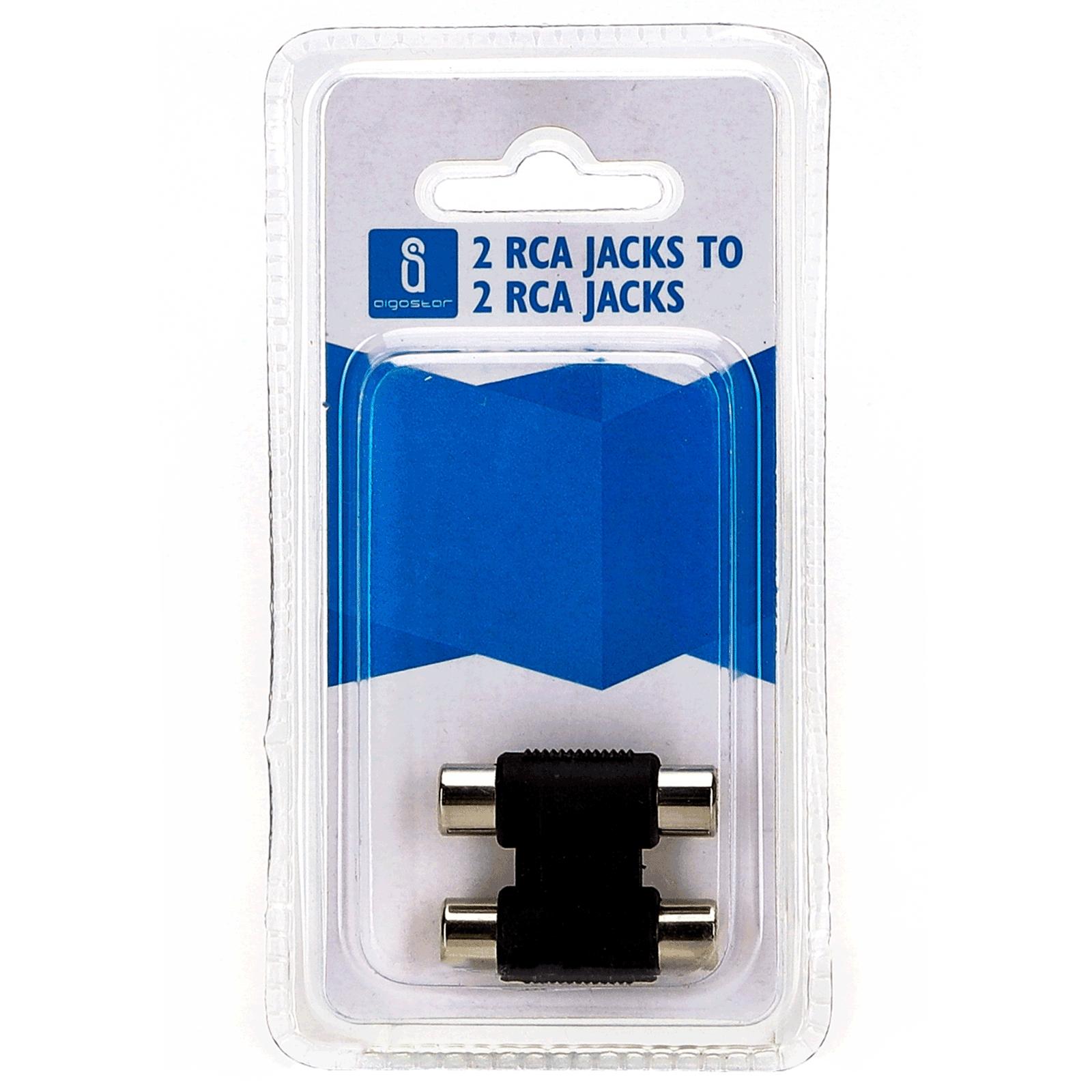 Złącze audio/video jack 2RCA na jack 2RCA czarne