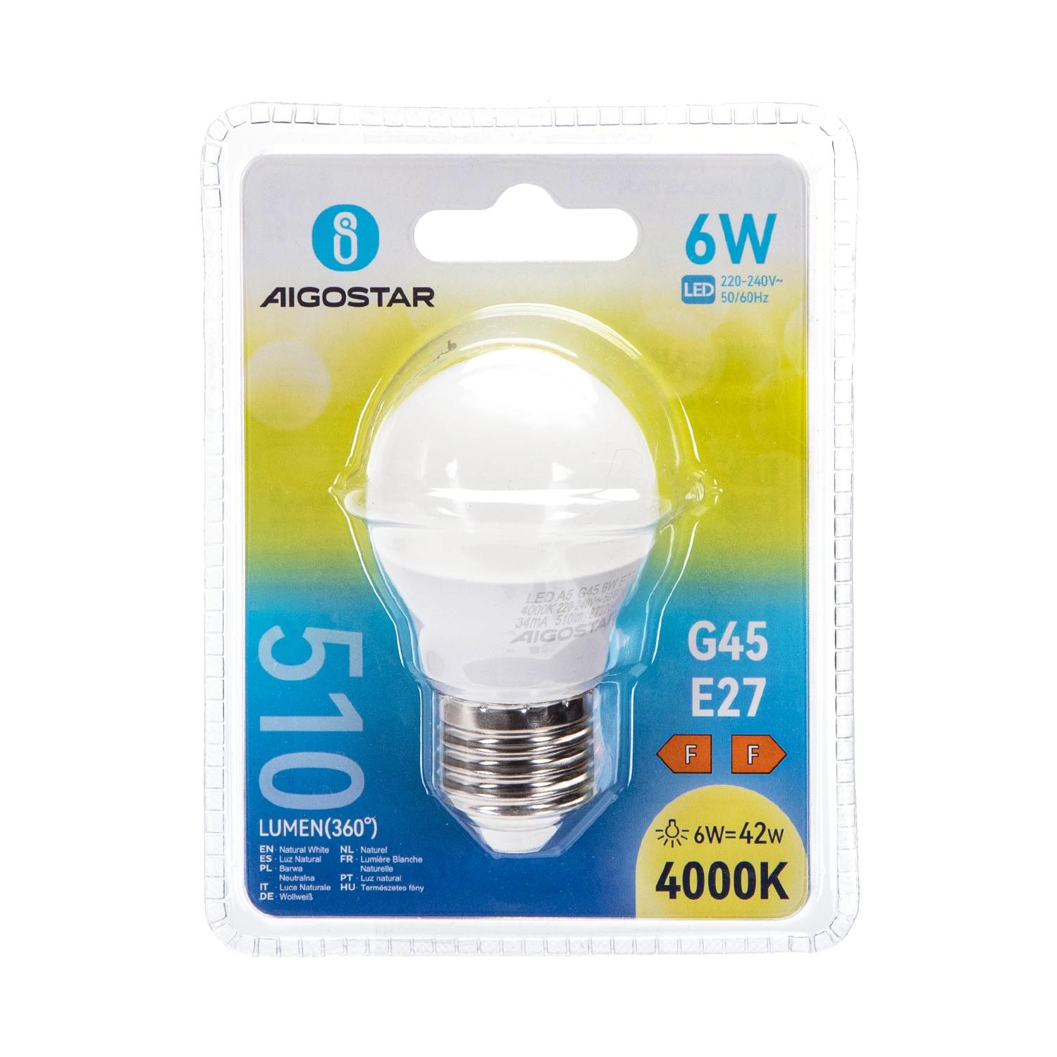 LED G45 E27 6W