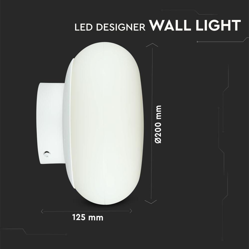 VT-7203 12W LED DESIGNER WALL LIGHT(TRIAC DIMMABLE) 3000K-WHITE