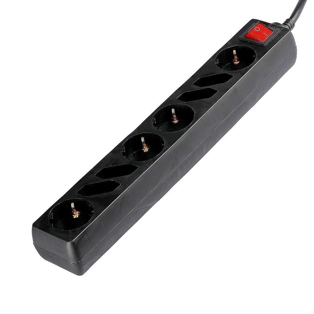 VT-1118-2 8 HOLES SOCKET WITH SWITCH(3G1.5MM2 X1.5M)-BLACK