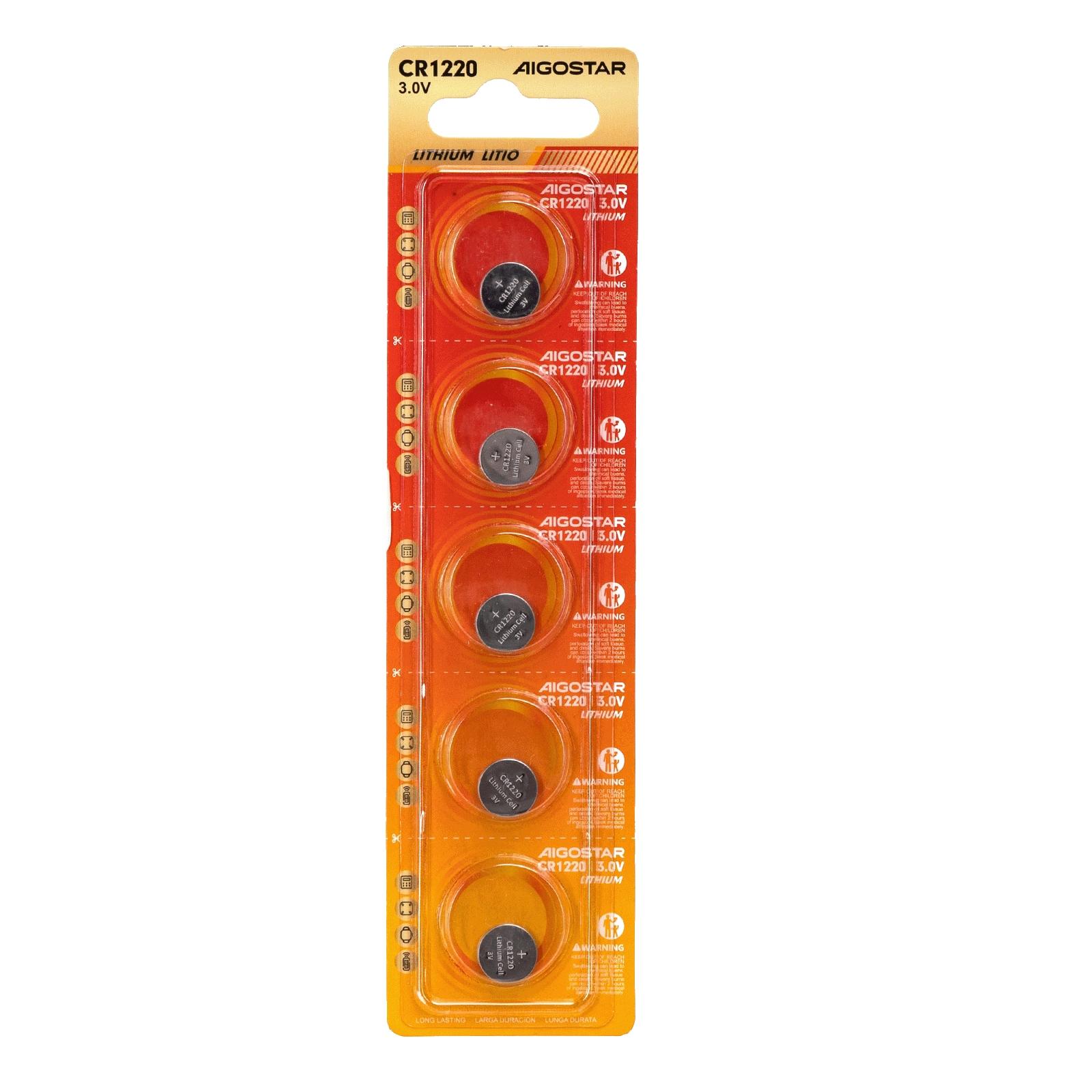 Coin cell batteries CR1220 3.0V 5pcs