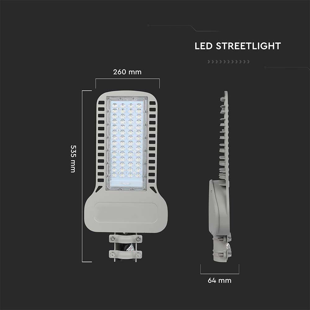 100W Lampa uliczna LED Slim, Chip SAMSUNG, Barwa:4000K, Wydajność: 135lm/w, VTAC, SKU 21960