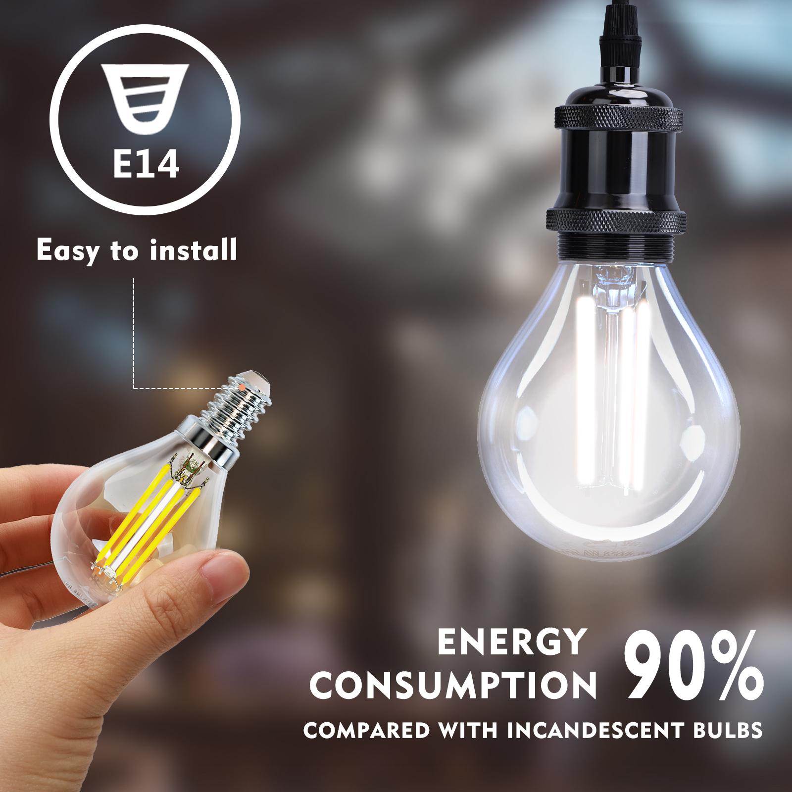 LED Filament Bulb (Clear) G45 E14 4W