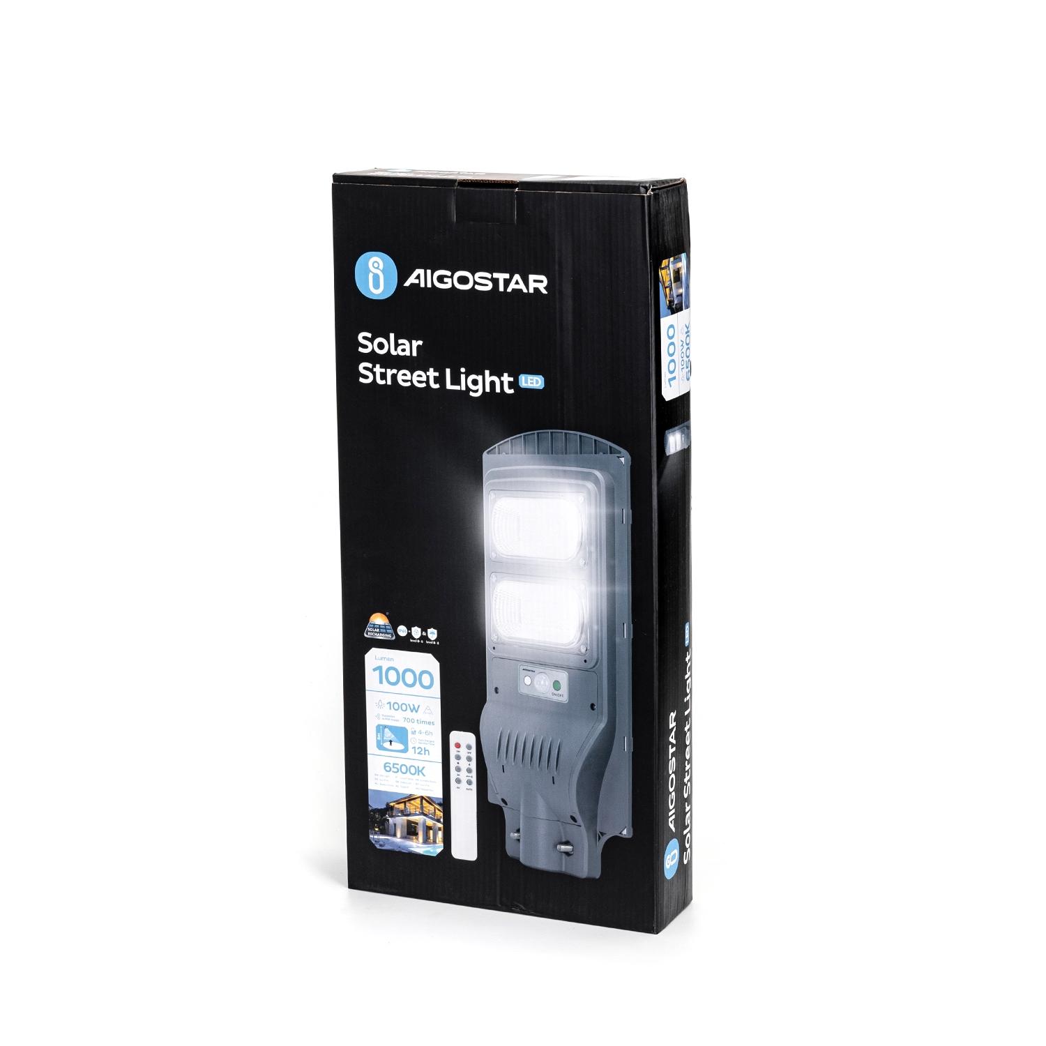 Lampa uliczna/Street Light z czujnikiem- solarna 100W 6500K