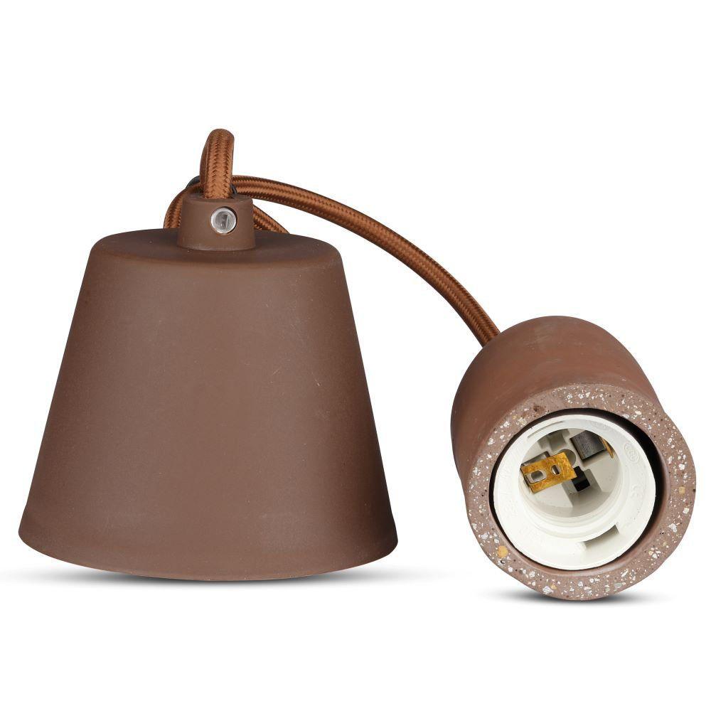 Lampa Wisząca, Trzonek:E27, Gips, Brązowy, VTAC, SKU 3749