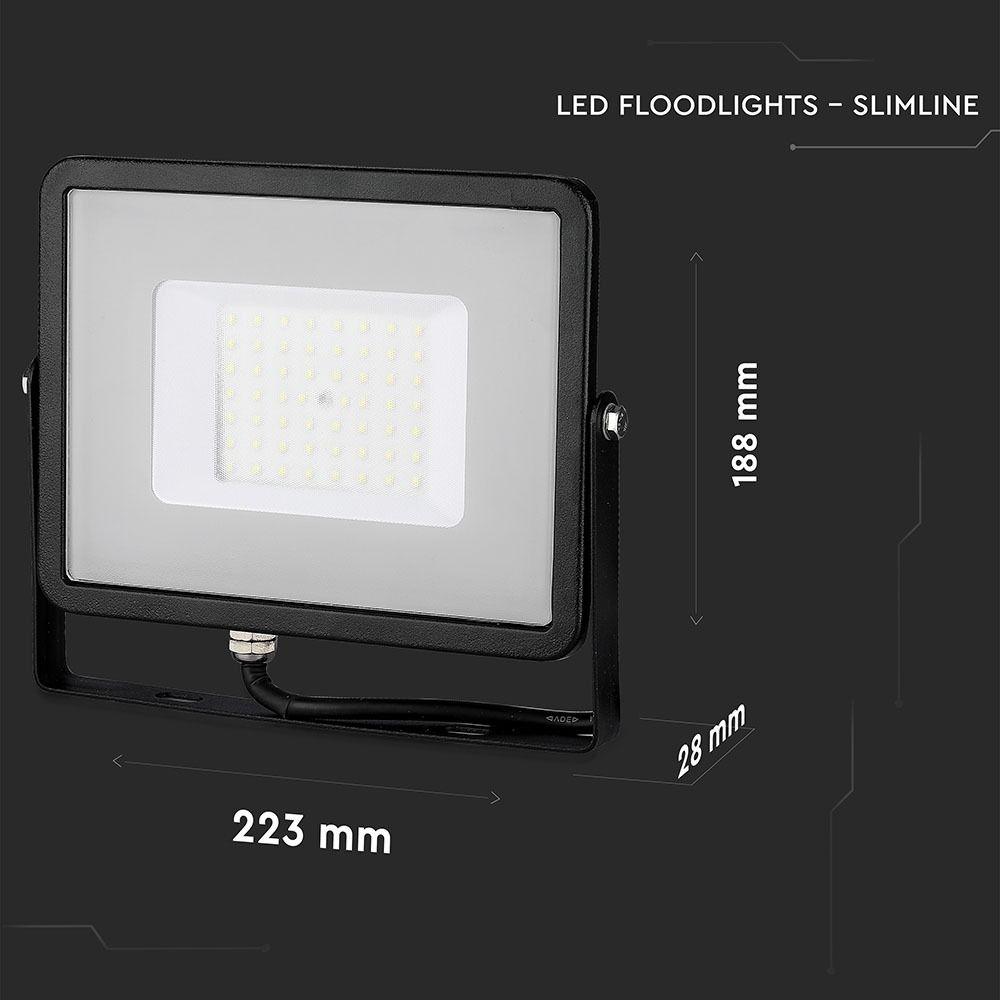 50W Naświetlacz LED SMD, Chip SAMSUNG, Barwa:4000K, Obudowa: Czarna, VTAC, SKU 407