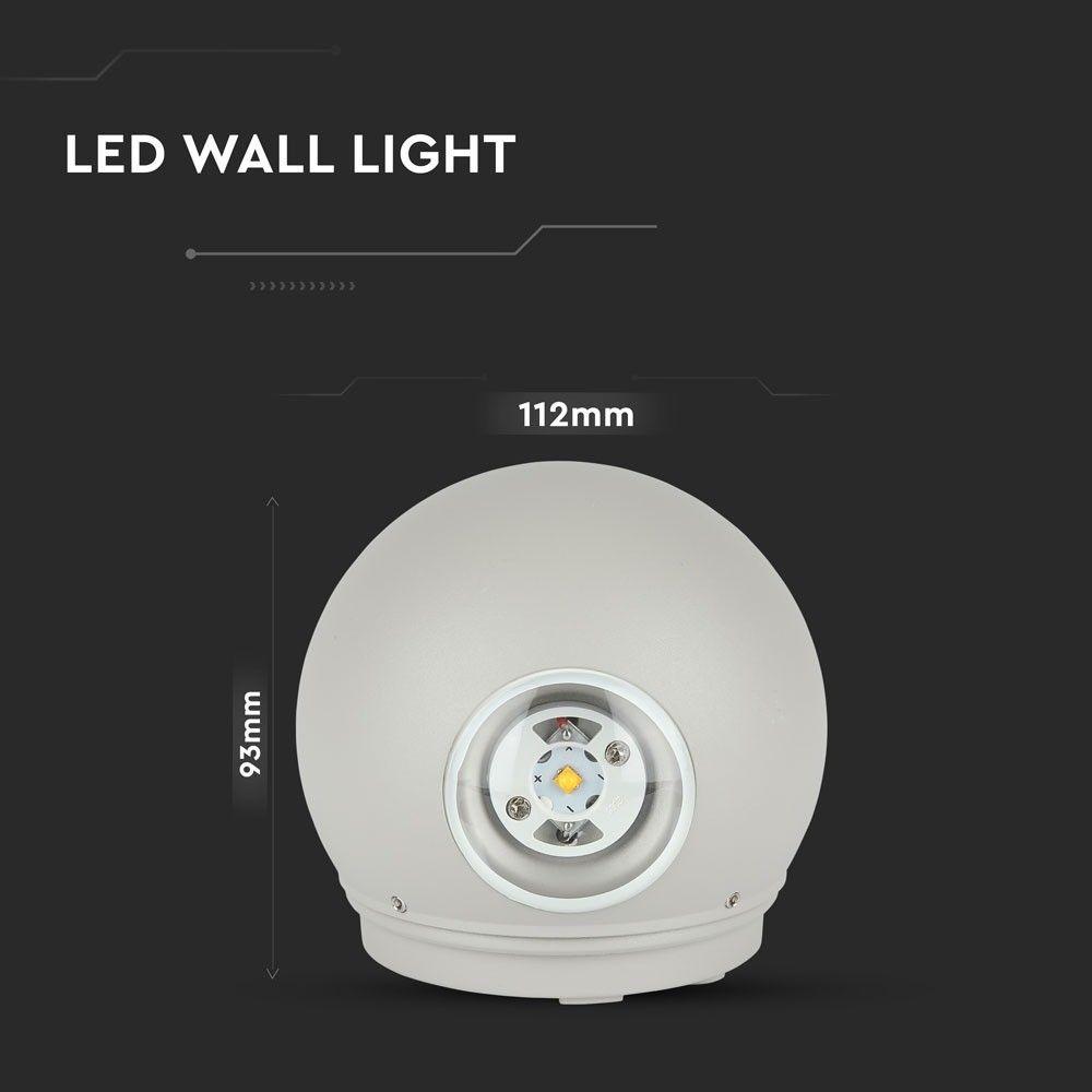 VT-836 6W LED UP-DOWN WALL LIGHT 4000K -GREY BODY