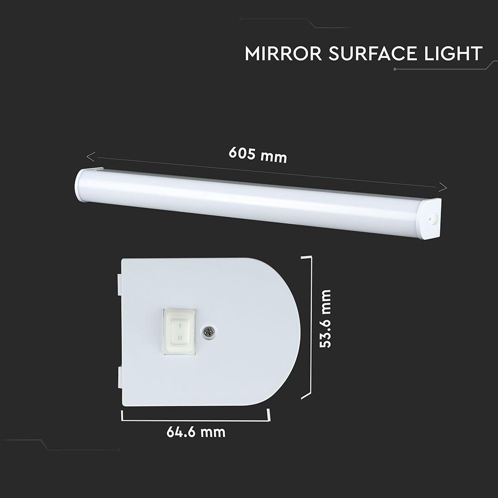 VT-7010 10W LED MIRROR LIGHT WITH WHITE CAP 6400K IP44