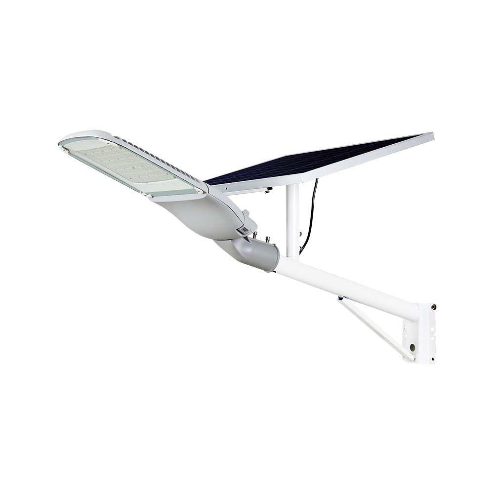 30W Lampa uliczna solarna, Barwa:4000K, Obudowa: Srebrna, VTAC, SKU 7837