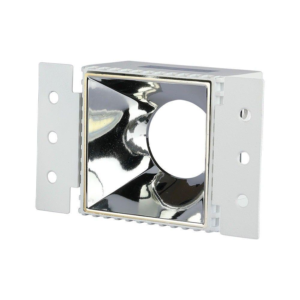 VT-890 GU10 FITTING SQUARE WITH WHITE FRAME+CHROME REFLECTOR