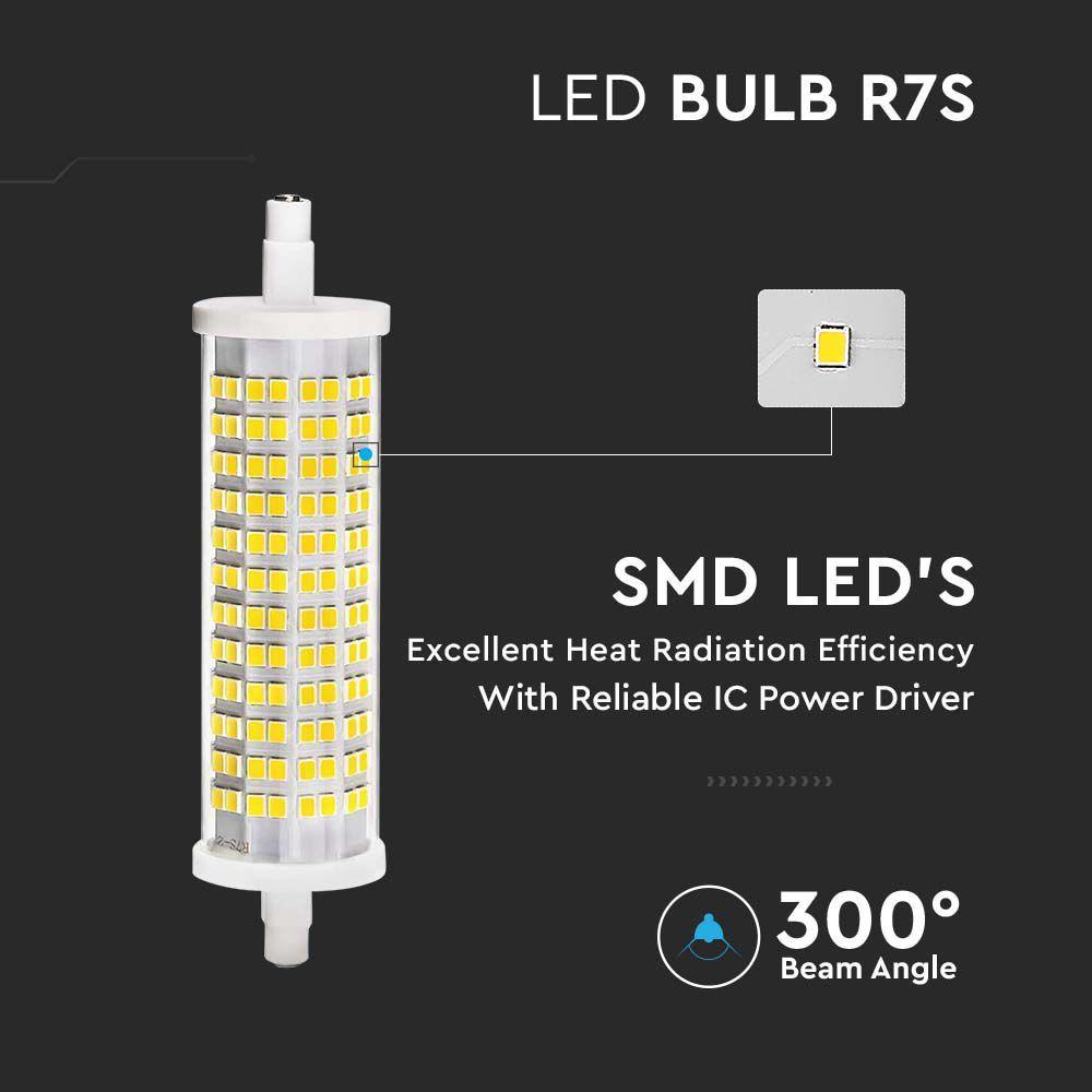 16W R7s Żarówka LED, Obudowa: ceramiczna, Barwa: 4000K , VTAC, SKU 212835