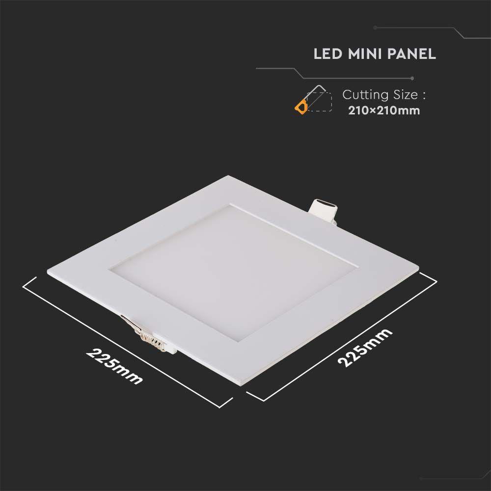 18W Panel LED, Barwa:6400K, Kwadratowa, VTAC, SKU 214871