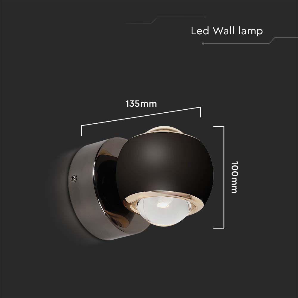 VT-7504 10W LED WALL LAMP LIGHT 3000K BLACK BODY