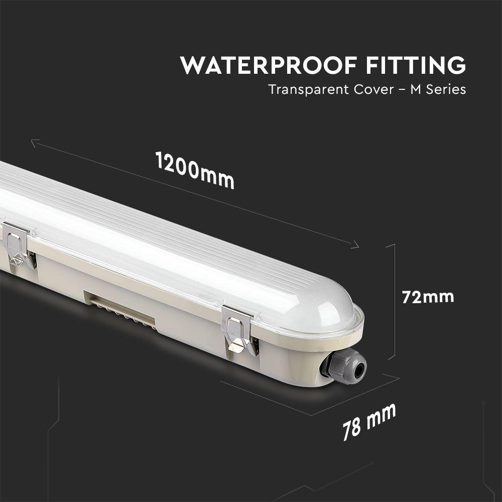 VT-120136 36W LED WATERPROOF FITTING 120CM SAMSUNG CHIP-OPAQUE COVER+SS C...