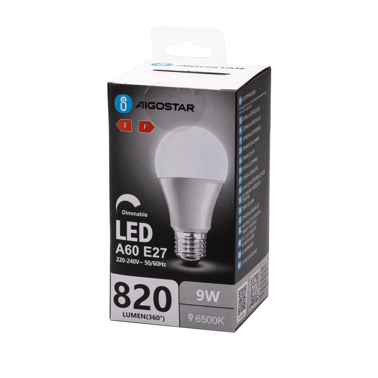 LED dimmable bulb A60 E27 9W 6500K