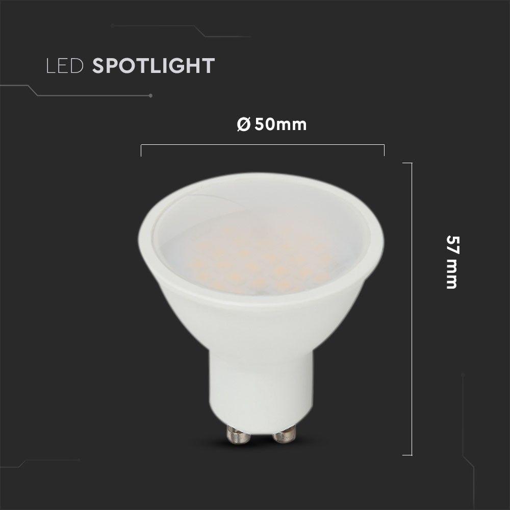 VT-271 10W GU10 LED PLASTIC SPOTLIGHT-MILKY COVER SAMSUNG CHIP 6400K