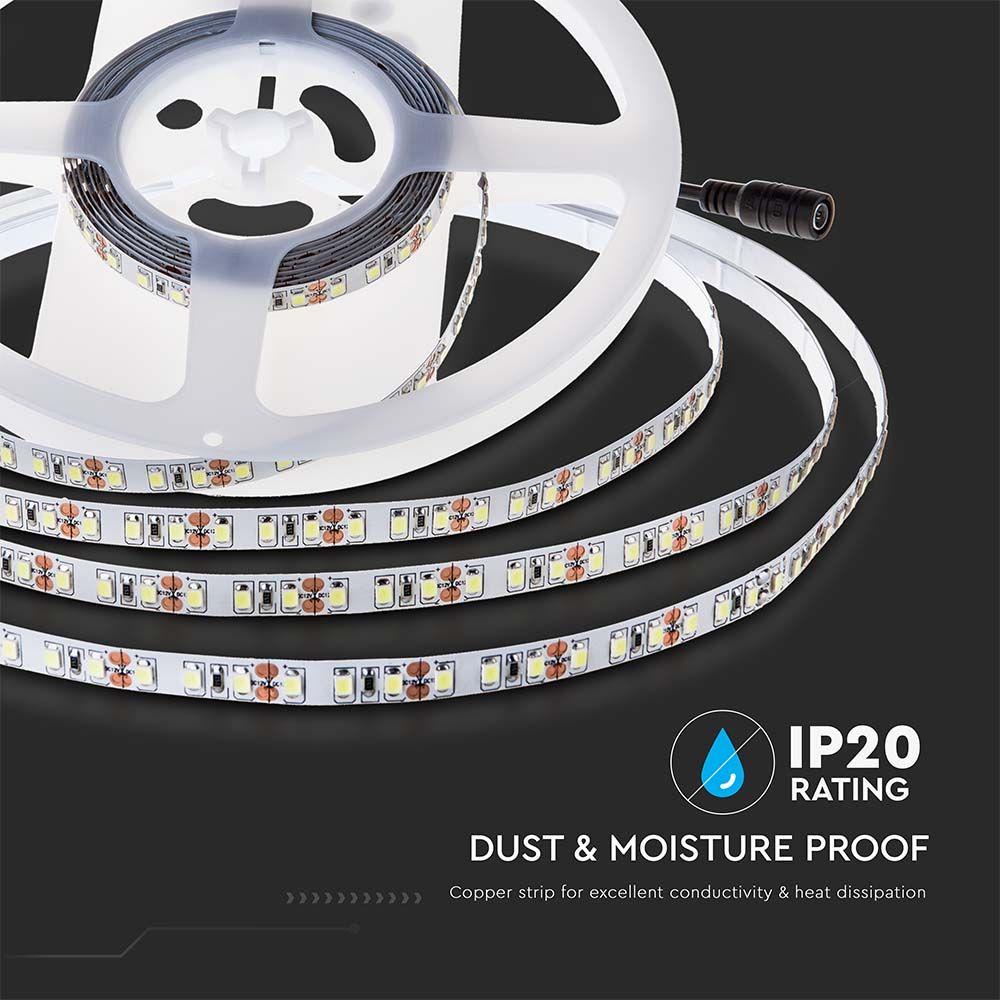 VT-2835 120 8W/M LED STRIP LIGHT 4000K IP20 24V DOUBLE PCB (10M/ROLL)(PRICE PER M)