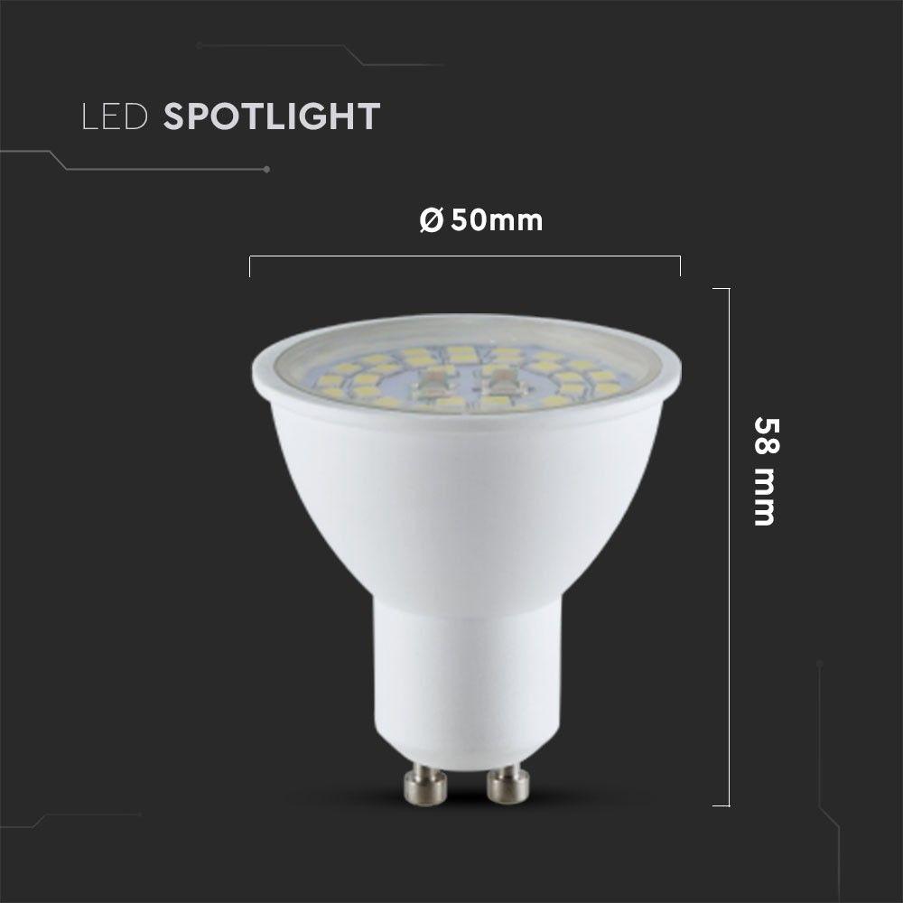 VT-2335 5W GU10 PLASTIC SPOTLIGHT-TRANSPARENT COVER 4000K(160LM/WATT)