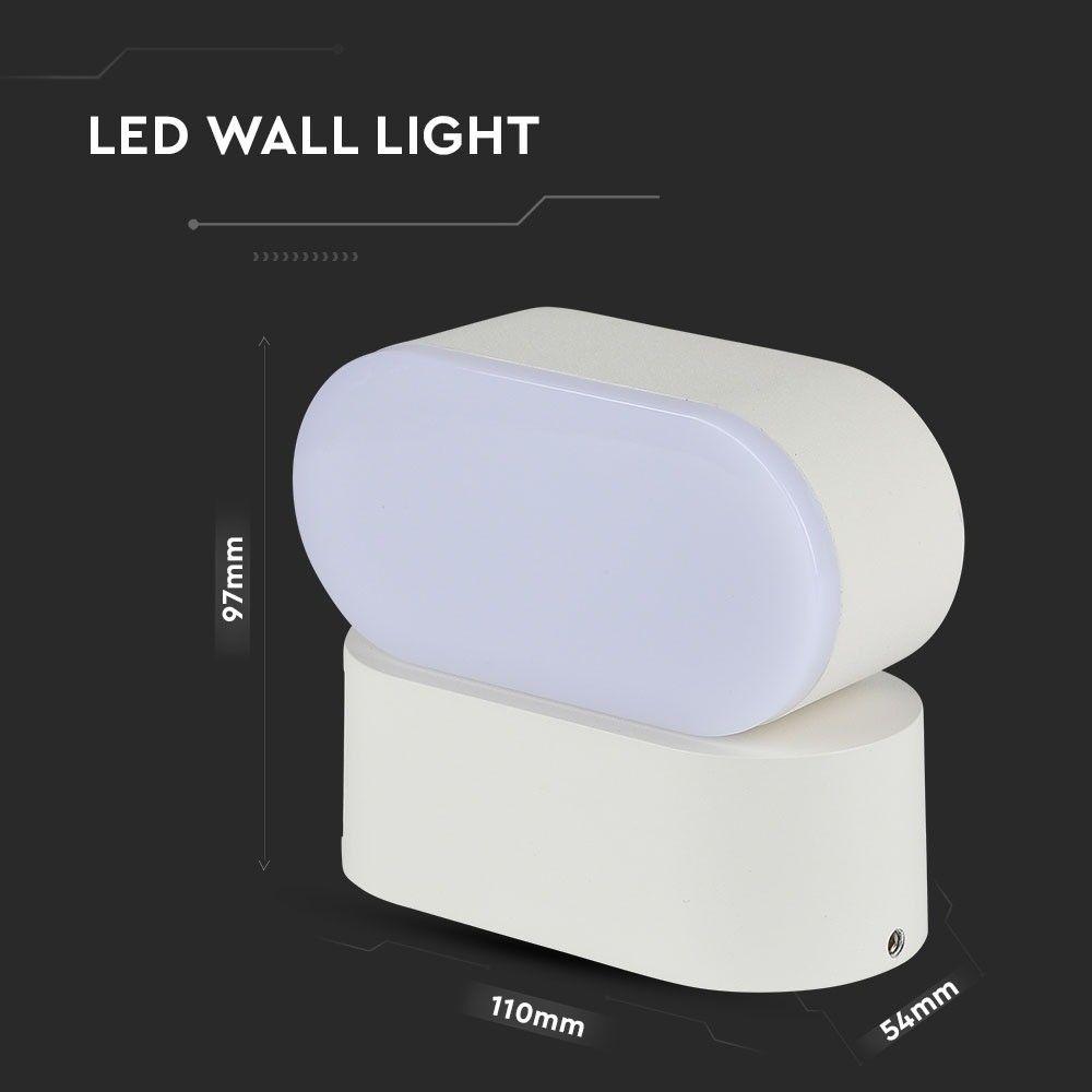 VT-816 6W ROTATABLE LED WALL LIGHT(1 HEAD) 4000K -WHITE BODY