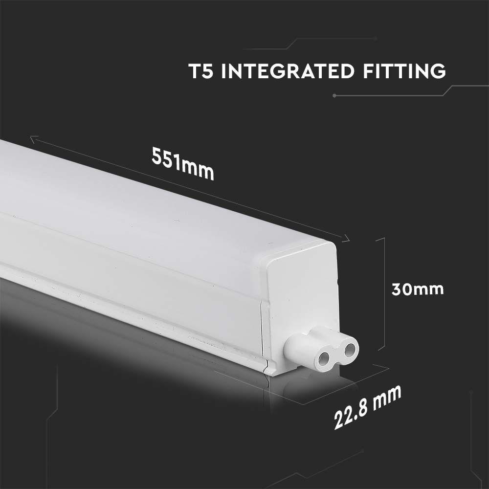 VT-065 7W T5 LED BATTEN FITTING 60CM SAMSUNG CHIP 4000K