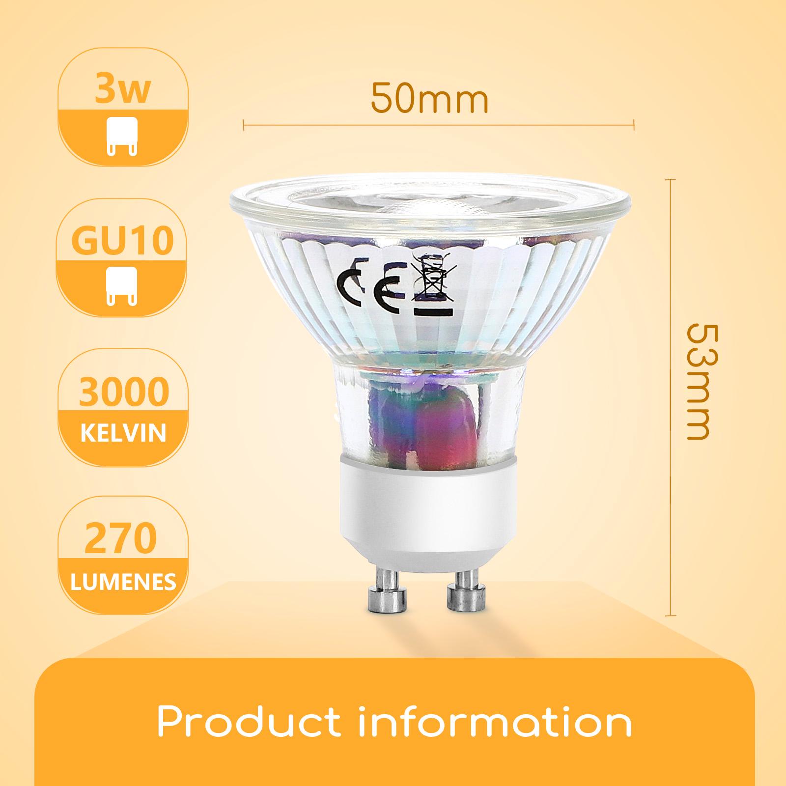 LED GU10 COB 3W