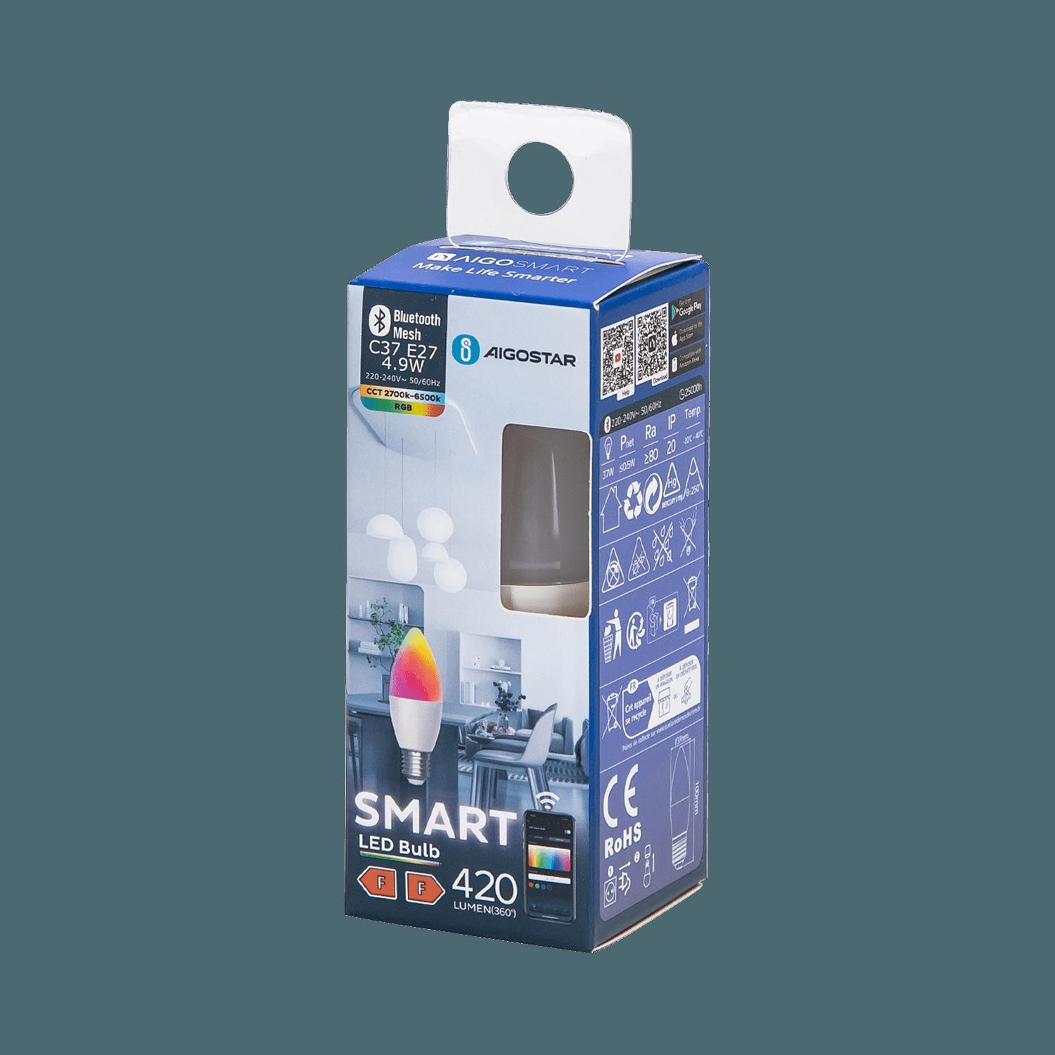 Bluetooth+mesh E27 C37 4.9W