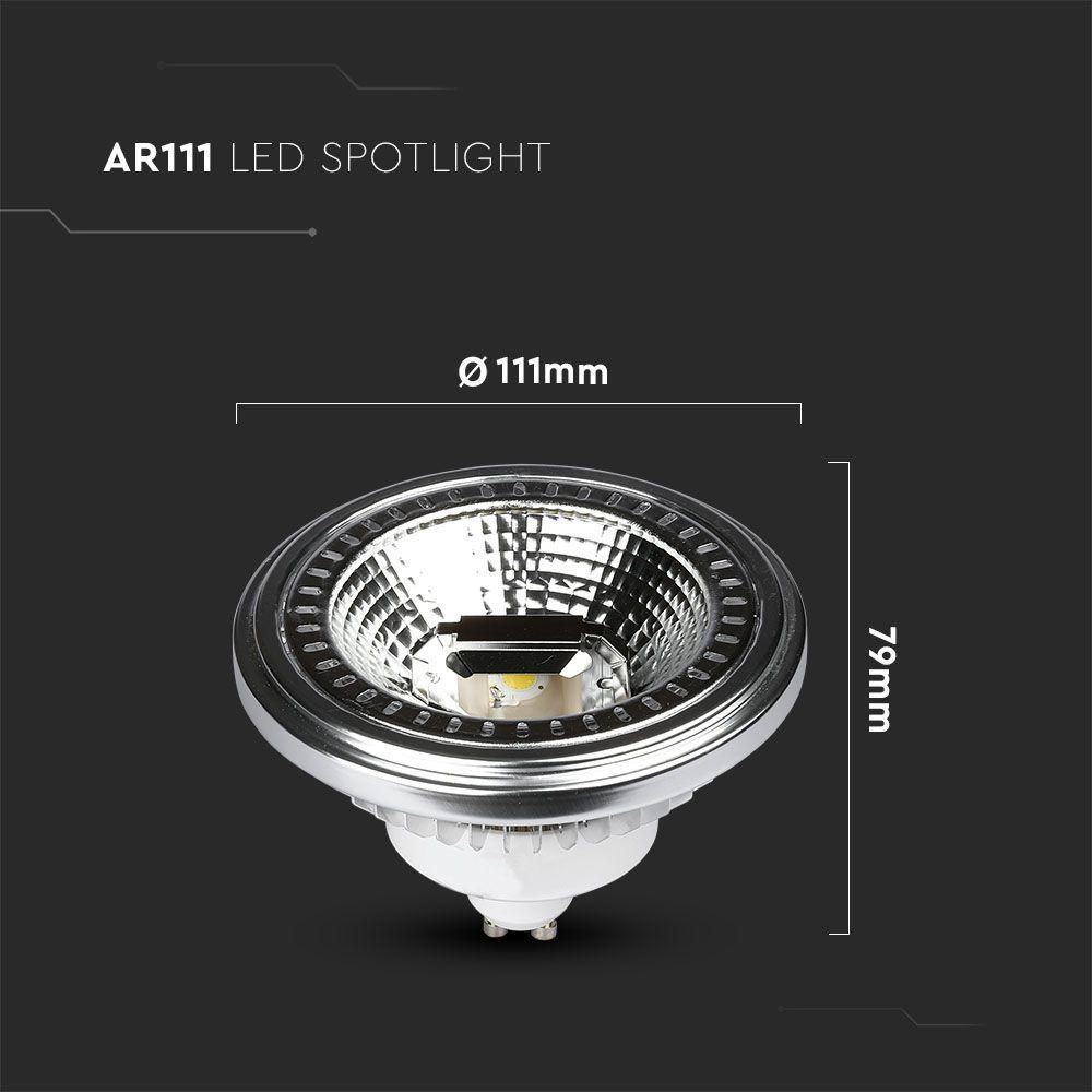 VT-1112D 12W AR111 LED SPOTLIGHT 3000K GU10 DIMMABLE