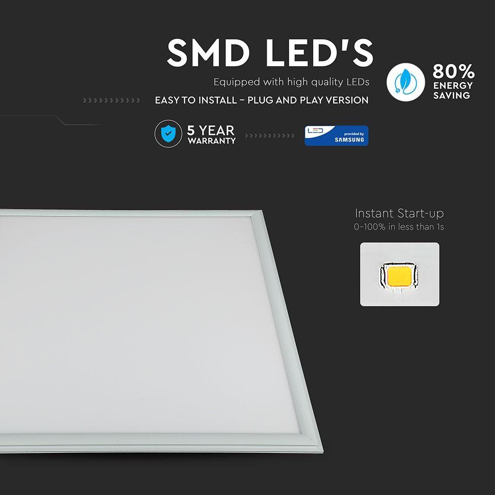 VT-645 45W LED PANEL LIGHT-600x600MM SAMSUNG CHIP 4000K 5 YRS WTY 6PCS/PACK