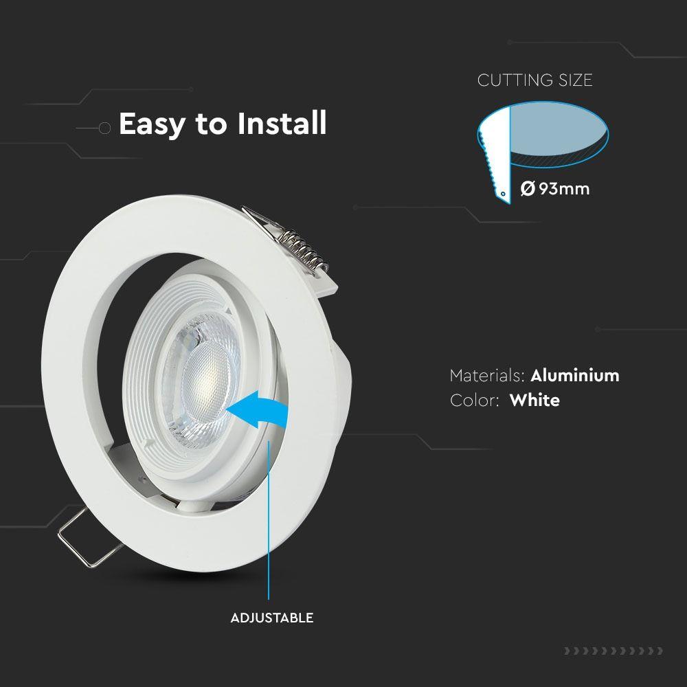 VT-700 GU10 TILT FITTING-WHITE